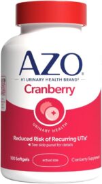 AZO Cranberry Supplement, Made with Concentrated Whole Fruit Cranberry Powder to Help Cleanse and Protect the Urinary Tract*, Sugar Free Cranberry Pills, Non-GMO, 100 Softgels - Image 2