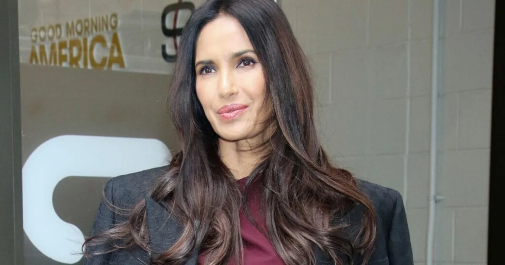 Padma Lakshmi's Reem Acra Dress Literally Hangs by a Single String