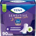 TENA Sensitive Care Incontinence Pads, Bladder Control & Postpartum for Women, Overnight Absorbency, Extra Coverage - 90 Count - Image 2